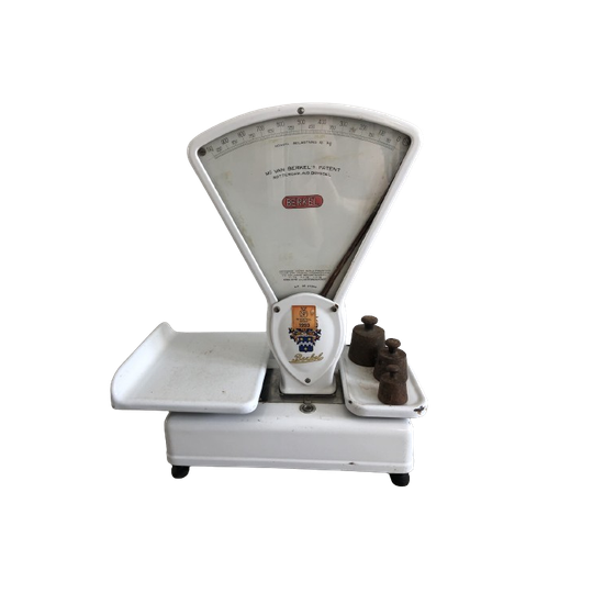 Vintage Weegschaal Berkel Ef No. 27959 Met Oude Gewichten 1