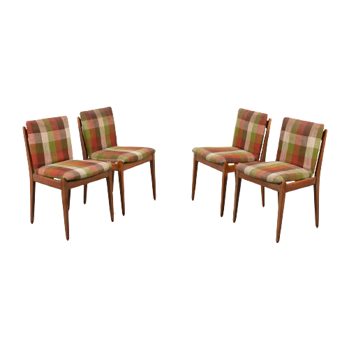 Set Of 4 Isa Bergamo Chairs / Eetkamerstoelen, Italy 1960’S