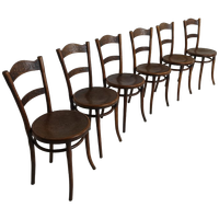 Set Van Zes Thonet-Stoelen