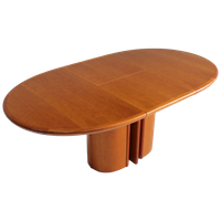Vintage Skovby Deense Uitschuifbare Ovalen Eettafel