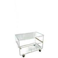 Space Age Plexiglas Trolley Met Messing, Tv Meubel