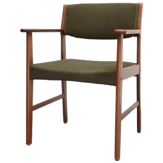 Deense Vintage Stoel Teak Met Armleuningen 1