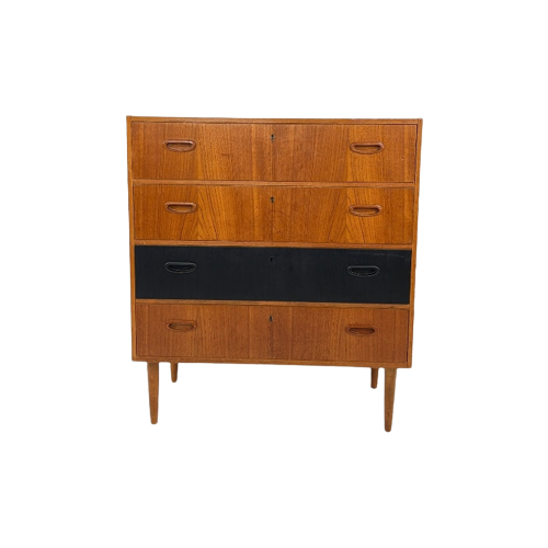 Scandinavisch Vintage Teak Fineren Ladekast Kode