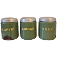 Emaille Koffie Thee Suiker Bussen