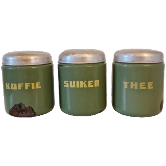 Emaille Koffie Thee Suiker Bussen 1