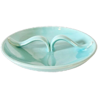 Jaren 50 Vintage Schaaltje Mintgroene Schaal