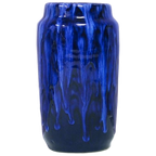 Glanzende Blauwe West Germany Vaas thumbnail 1