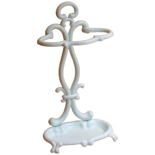 Porte-parapluie Art Nouveau En Fonte Émaillée Couleur Bleu Ciel, Début Xxe 1