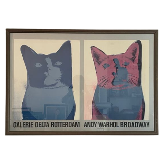 Uniek Affiche Andy Warhol - Delta Gallery Rotterdam - 1984. Unieke Decoratie! 1