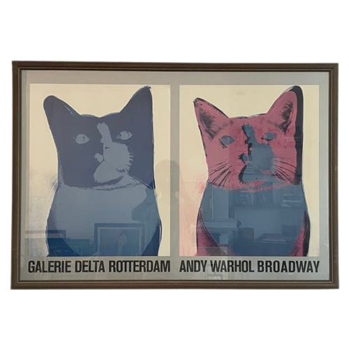 Uniek Affiche Andy Warhol - Delta Gallery Rotterdam - 1984. Unieke Decoratie!