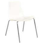 Frontseat Kantinestoel, Wit, 4-Poot Onderstel, thumbnail 1