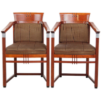 Set Van 2 Prachtige Art Deco Eetkamer/ Bijzetstoelen Van Schuitema Uit De Decoforma Serie
