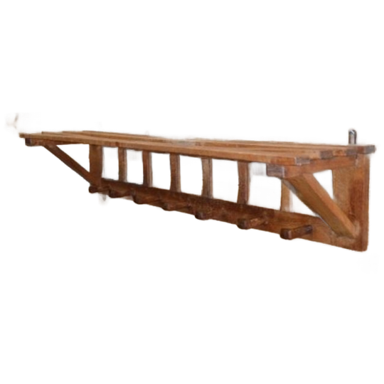 Brutalist Boeren Wandkapstok Massief Eiken 1