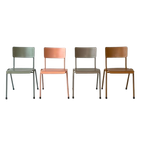 Retro Eettafelstoelen Nieuw Roze Okerbruin Taupe Prijs P/st thumbnail 1