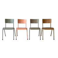 Retro Eettafelstoelen Nieuw Roze Okerbruin Taupe Prijs P/st