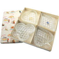 Vintage Set Kristallen Glazen Onderzetters