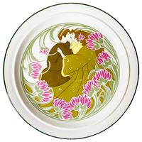 Antiek Art Nouveau Jugendstil Bord KG Luneville France 1900’s