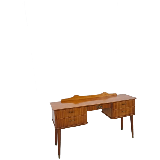 Side Table Met Lades En Messing Details Uit Zweden, Kinder Bureau 1