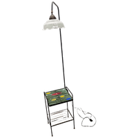 Vintage Leeslamp Met Tegeltafel Uit De Jaren 50/60