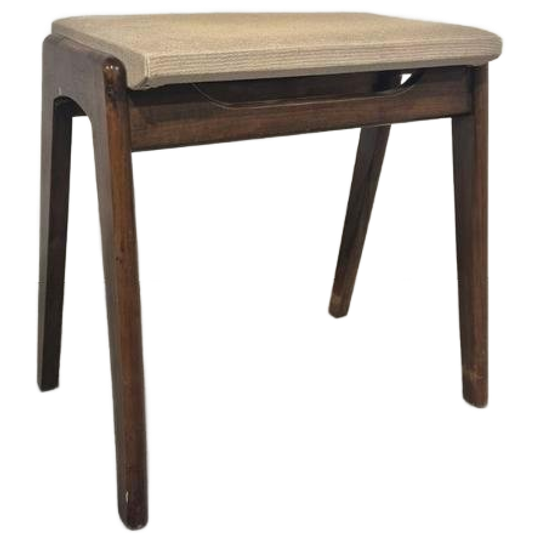 Vintage Deens Teak Krukje Piano Kruk 1