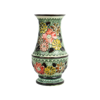 Vintage West Germany Kleurrijk Aardewerk Zeldzame Bloemen Vaas Bay 98-50