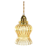 Vintage Glazen Lampenkap Tulp Amber