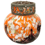 Antieke Pique Fleur In Spetter Glas thumbnail 1