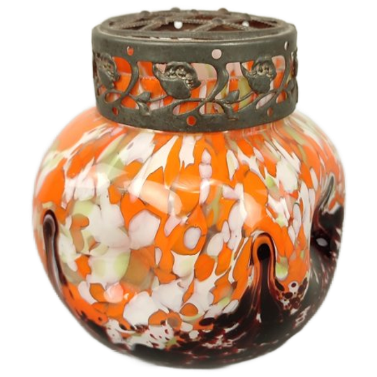 Antieke Pique Fleur In Spetter Glas 1