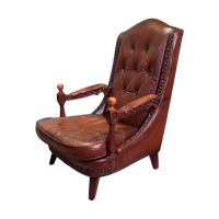 Bijzonder Stoere Bibliotheekfauteuil Met Studs