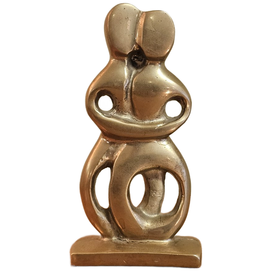 Vintage Massief Messing Cycladisch Paar Koppel Mensen 1