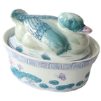 Vintage Schaal/terrine Eend Chinees Porselein, Jaren '70 thumbnail 1