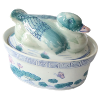 Vintage Schaal/terrine Eend Chinees Porselein, Jaren '70