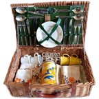 Vintage Picknickmand Van Optima England, Uniek & Duurzaam Gerestyled thumbnail 1