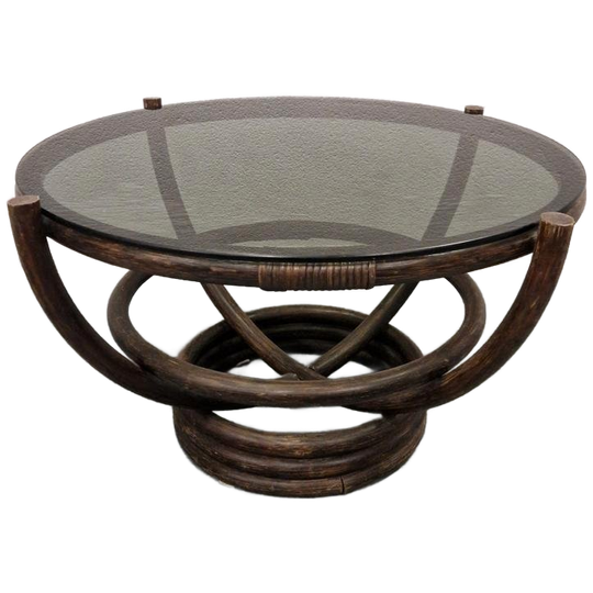 Vintage Salontafel Jaren 70 Manou Coffeetable Bamboe 1