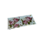 Vintage Glazen Schaal Serveerschaal Met Bloemen Rozen thumbnail 1