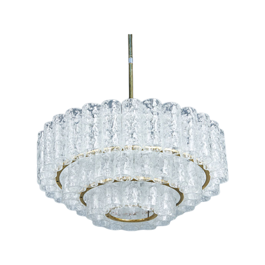 Doria Glas En Messing Kroonluchter, 1960s 1