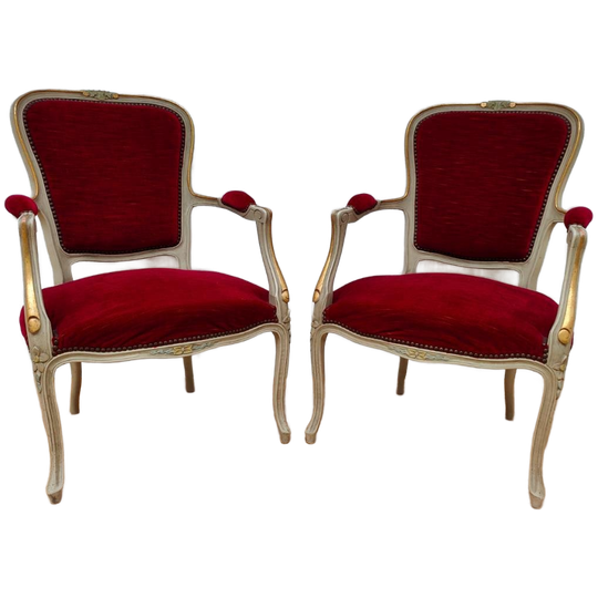 Brocante Vintage Franse Louis Xv Stoelen Fauteuils Set Prijs 1