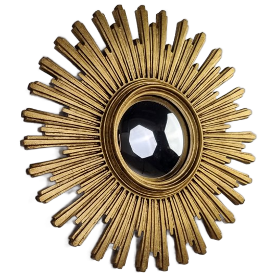 Vintage Resin Sunburst Mirror, 1960s 1