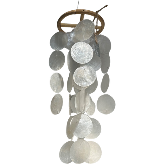 Capiz Schelpen Ibiza Hanger Windgong Bamboe Frame Parelmoer Schelp 1