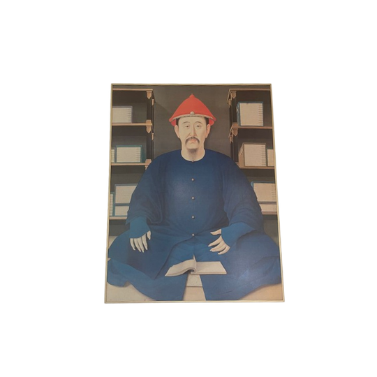 Aziatische Prent: The Kangxi Emperor Reading. Leuke ‘aziatische’ Prent. Woondecoratie. 1