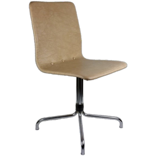Vintage Brabantia Stoel / Stool / Chair Voor Eetkamer Of Keuken In Beige Kunstleder (skai) 1