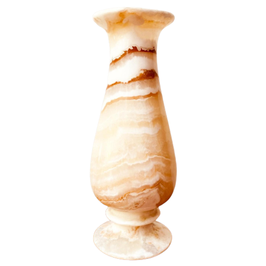 Vintage Marmeren Vaas Beige Marmer 25 Cm 1