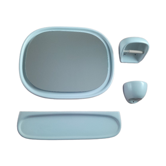 Vintage Sphinx Badkamer Set Keramiek - Zwevende Spiegel 1