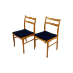 Set Van Twee Houten Eetkamerstoelen Zweeds thumbnail 1