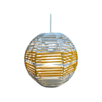 Yellow And White Pendant Lamp 1960S