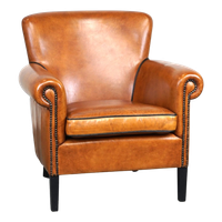 In Zeer Goede Staat Verkerende Schapenleren Armchair/ Fauteuil Met Een Luxe Uitstraling