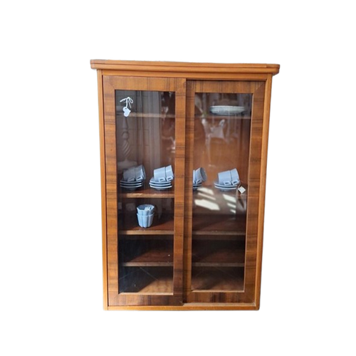 Vintage Engels Vitrine Kastje, Kast Met Schuifdeurtjes