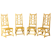 Tropical Ornate Bamboo Chairs