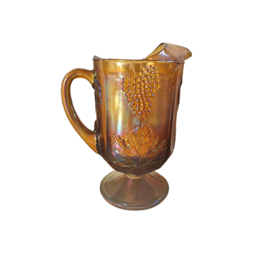 Indiana Glass Company Carnaval Glazen Pitcher Druiven.