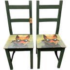 2 Stoelen Met Stoere Vos thumbnail 1